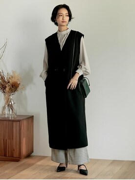「リエディ(Re:EDIT)」｜「アイテム（ノーカラージャケット）」を使った、reedit_officialさん（レディース・162cm）の夏コーディネート