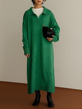 「Re:EDIT（リエディ）のアイテム（ワンピース）」を使った、reedit_officialさん（レディース・162cm）の冬コーディネート