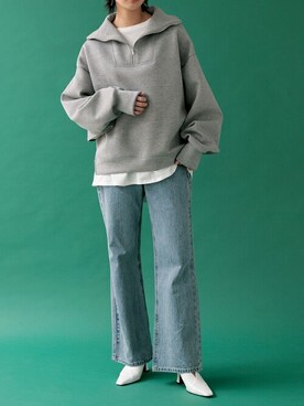 「リエディ」｜「アイテム（スウェット）」を使った、reedit_officialさん（レディース・162cm）の冬コーディネート