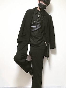 「INASTUDIOS（イーナストゥディオス）のアイテム」を使った、KENJIさん（メンズ・178cm）の冬コーディネート