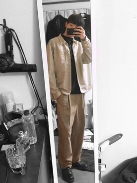 「Confirm（コンファーム）のアイテム（その他アウター）」を使った、KENJIさん（メンズ・178cm）の春コーディネート