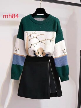 「WINTER STYLE」｜「アイテム（トップス）」を使った、Rina Lina  Josephさん（レディース・157cm）の秋コーディネート