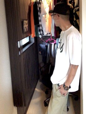 「Subciety（サブサエティ）のアイテム（帽子）」を使った、☆811☆さん（メンズ・177cm）の夏コーディネート