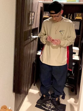 「Subciety（サブサエティ）のアイテム（帽子）」を使った、☆811☆さん（メンズ・177cm）の春コーディネート