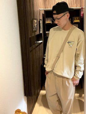 「Subciety（サブサエティ）のアイテム（帽子）」を使った、☆811☆さん（メンズ・177cm）の春コーディネート