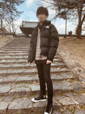 「FILA（フィラ）のアイテム（パーカー）」を使った、しゅうさん（メンズ・172cm）の春コーディネート