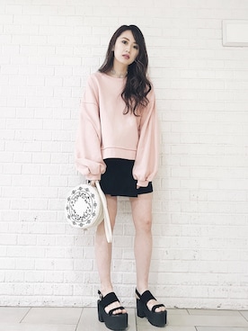 藤井萌さん（レディース・153cm）の春コーディネート