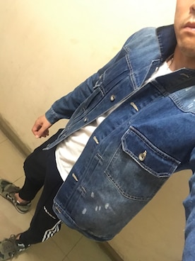 「FREE'S MART（フリーズマート）のアイテム（デニムジャケット）」を使った、yochiさん（メンズ・175cm）の秋コーディネート