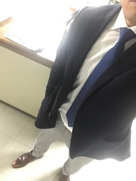 「紺ジャケット」｜yochiさん（メンズ・175cm）の冬コーディネート