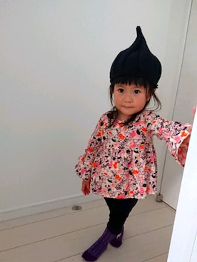 「GAP（ギャップ）のアイテム（チュニック）」を使った、なのなのなのさん（キッズ・90cm）の秋コーディネート