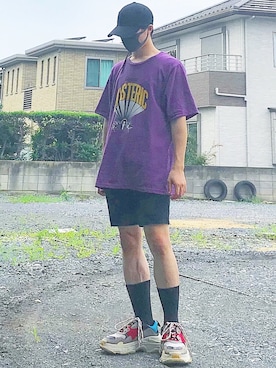 「BALENCIAGA」｜「アイテム（チノパンツ）」を使った、1ts my lifeさん（メンズ・50cm）の夏コーディネート