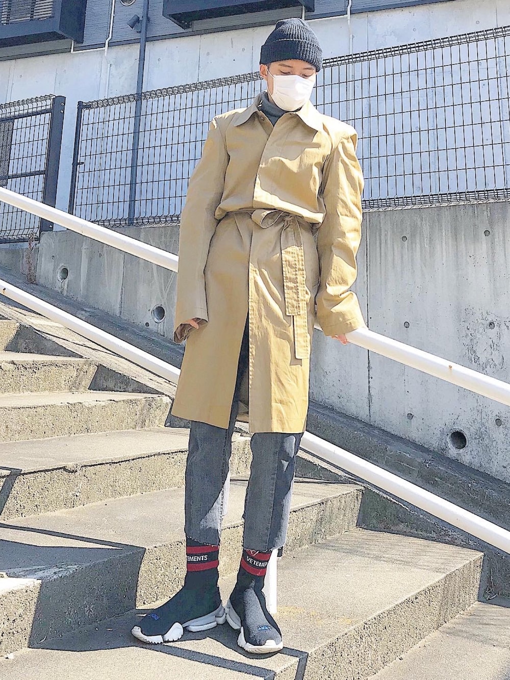 【G-DRAGON着用】VETEMENTS 16SS トレンチコート G-DRAGON着用】VETEMENTS 16SS トレンチコート