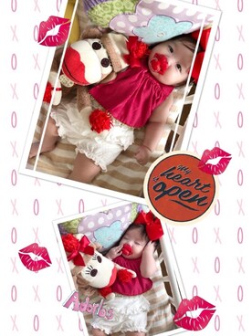 「niva（ニヴァ）のアイテム」を使った、nonoさん（キッズ・60cm）の夏コーディネート