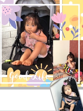 「10mois（ディモワ）のアイテム」を使った、nonoさん（キッズ・70cm）の夏コーディネート