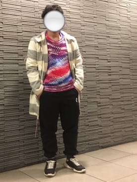 「MARCELO BURLON（マルセロ・バーロン）のアイテム（パンツ）」を使った、SKさん（メンズ・169cm）の冬コーディネート