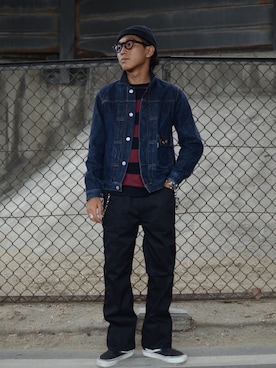 「ショット」｜「アイテム（チノパンツ）」を使った、RYOHEI  TOTOKIさん（メンズ・165cm）の夏コーディネート