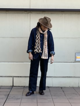 「SCHOTT」｜「アイテム（カバーオール）」を使った、RYOHEI  TOTOKIさん（メンズ・165cm）の冬コーディネート