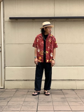 「ショット」｜「アイテム（サンダル）」を使った、RYOHEI  TOTOKIさん（メンズ・165cm）の夏コーディネート