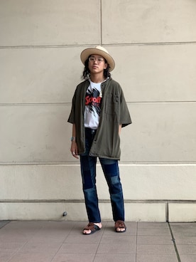 「ショット」｜「アイテム（サンダル）」を使った、RYOHEI  TOTOKIさん（メンズ・165cm）の夏コーディネート
