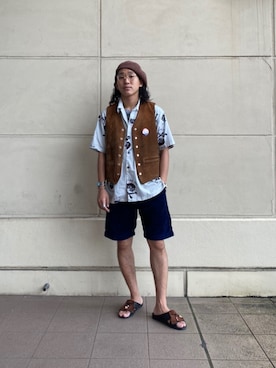 「ショット」｜「アイテム（サンダル）」を使った、RYOHEI  TOTOKIさん（メンズ・165cm）の夏コーディネート