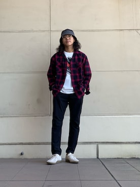 「schott（ショット）のSchott/ショット/SCRIBBLE T-SHIRT（Tシャツ/カットソー）」を使った、RYOHEI  TOTOKIさん（メンズ・165cm）の夏コーディネート