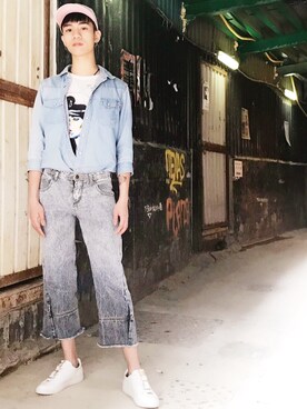 「VERSUS（ヴェルサス）のアイテム」を使った、Ivesさん（メンズ・175cm）の春コーディネート