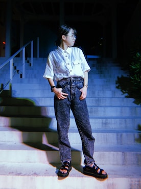 「沖縄」｜「アイテム（腕時計）」を使った、なりさん（レディース・164cm）の夏コーディネート