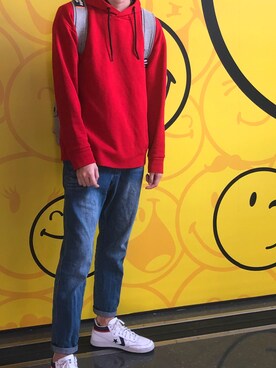 「アイテム（その他シューズ、ホワイト系）」を使った、notgoodboyさん（メンズ・178cm）の冬コーディネート