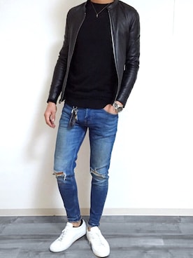 「COMMON PROJECTS（コモンプロジェクト）のアイテム」を使った、ベルさん（メンズ・173cm）の秋コーディネート