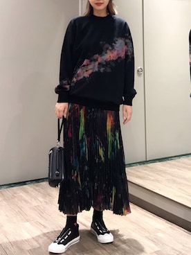 「DIESEL（ディーゼル）のアイテム（スカート）」を使った、yoshimiさん（レディース・166cm）の冬コーディネート
