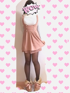 「お買い物」｜「アイテム（ワンピース/ドレス）」を使った、こちさんさん（レディース・155cm）の冬コーディネート