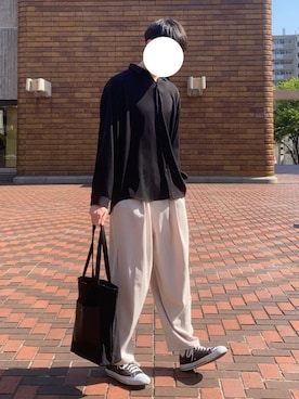「kutir（クティール）のアイテム（アクセサリー）」を使った、manamu さん（メンズ・186cm）の春コーディネート