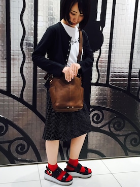 「agnes b.（アニエスベー）のアイテム（バッグ）」を使った、agnes b. voyage柏髙島屋さん（レディース・145cm）の夏コーディネート