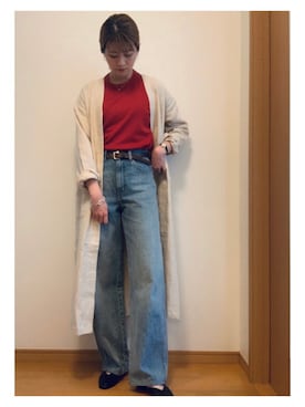 「ガウン」｜sakioさん（レディース・170cm）の春コーディネート