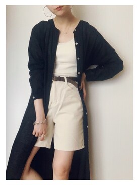 「部屋撮り」｜「アイテム（ワンピース/ドレス）」を使った、sakioさん（レディース・170cm）の春コーディネート