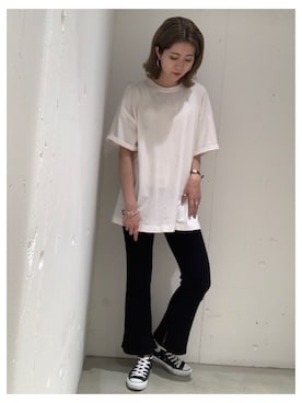 「アイテム（レギンス/スパッツ）」を使った、sakioさん（レディース・170cm）の夏コーディネート