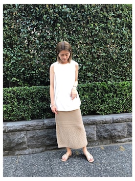 「VACANCY（ヴァカンシー）のアイテム（サンダル）」を使った、sakioさん（レディース・170cm）の夏コーディネート