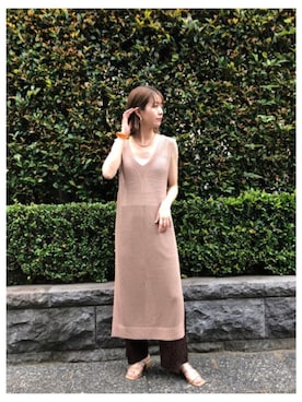 「VACANCY（ヴァカンシー）のアイテム（トップス）」を使った、sakioさん（レディース・170cm）の夏コーディネート