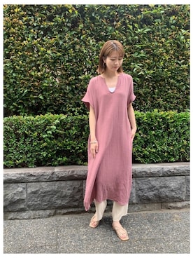 「VACANCY（ヴァカンシー）のアイテム（パンツ）」を使った、sakioさん（レディース・170cm）の夏コーディネート