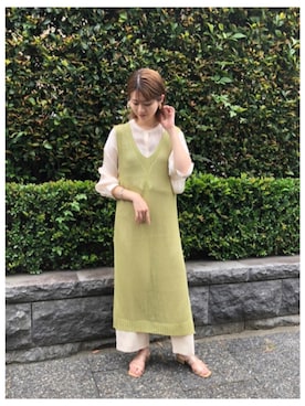 「VACANCY（ヴァカンシー）のアイテム（トップス）」を使った、sakioさん（レディース・170cm）の夏コーディネート