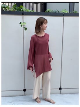 「アイテム（サンダル、ゴールド系）」を使った、sakioさん（レディース・170cm）の夏コーディネート