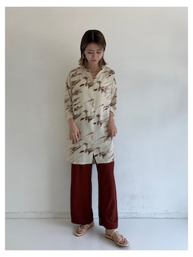 「VACANCY（ヴァカンシー）のアイテム（パンツ）」を使った、sakioさん（レディース・170cm）の夏コーディネート