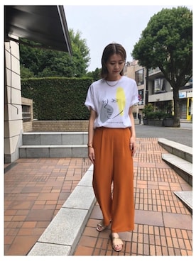 「VACANCY（ヴァカンシー）のアイテム（パンツ）」を使った、sakioさん（レディース・170cm）の夏コーディネート