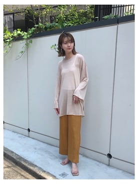 「VACANCY（ヴァカンシー）のアイテム（パンツ）」を使った、sakioさん（レディース・170cm）の夏コーディネート