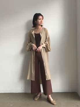 「アイテム（バレエシューズ）」を使った、sakioさん（レディース・170cm）の秋コーディネート