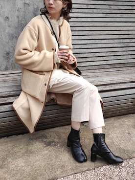 「VACANCY（ヴァカンシー）のアイテム（バッグ）」を使った、sakioさん（レディース・170cm）の秋コーディネート