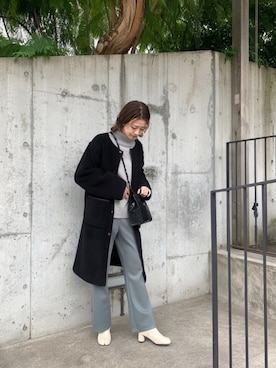 「VACANCY（ヴァカンシー）のアイテム（バッグ）」を使った、sakioさん（レディース・170cm）の秋コーディネート