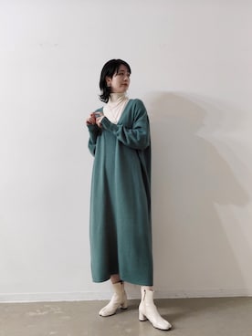 「アイテム（ワンピース/ドレス）」を使った、sakioさん（レディース・170cm）の秋コーディネート