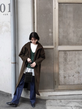 「VACANCY（ヴァカンシー）のアイテム（トップス）」を使った、sakioさん（レディース・170cm）の冬コーディネート