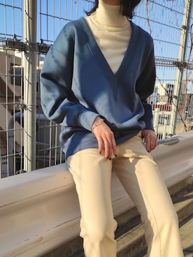 「VACANCY（ヴァカンシー）のアイテム（トップス）」を使った、sakioさん（レディース・170cm）の冬コーディネート